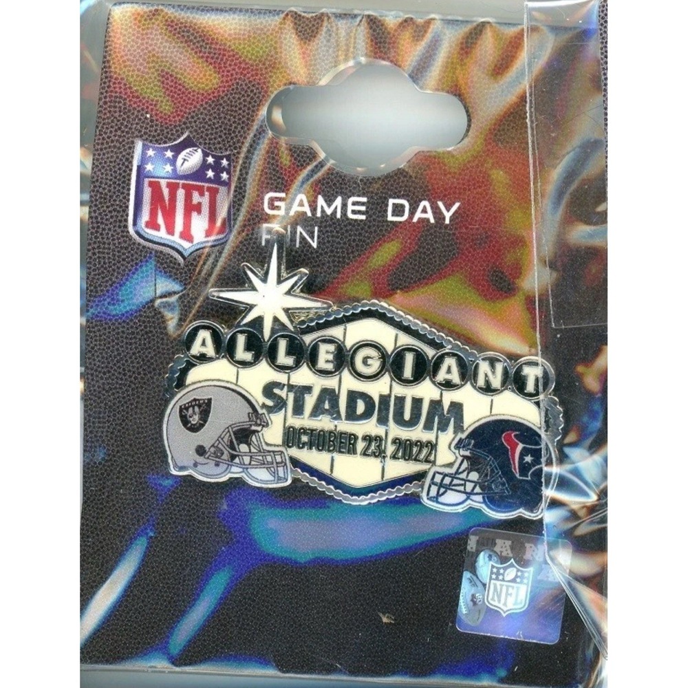 Las Vegas Raiders vs Houston Texans 2022 Game Day pin New in Package Oakland